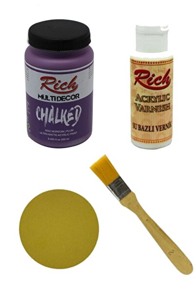 Rich Multi Decor Chalked Mürdüm 250 Cc Boyama Seti