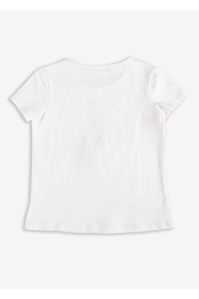 Ozmoz By Mukadder Özden Ballerina Printed White Girl's T-shirt