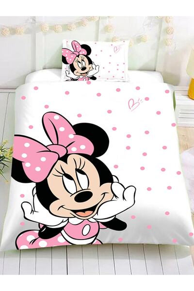 adenKA Minnie Mouse Dijital Baskılı Nevresim Takımı