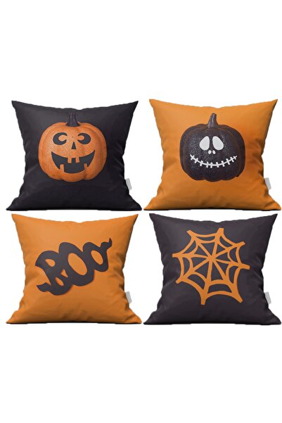 Marte Home Halloween & Hallowen 4-Piece Throw Pillow Case