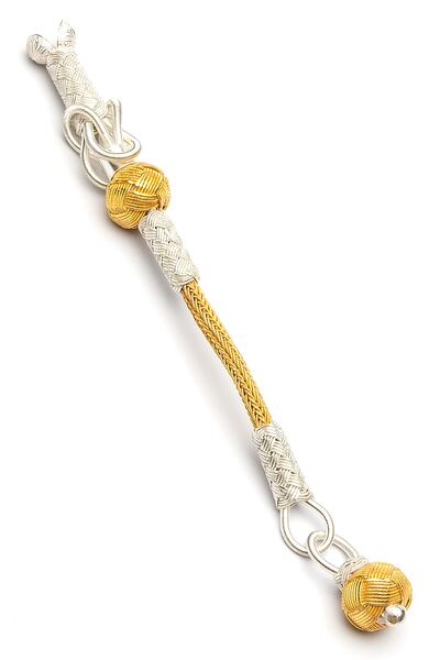 OTTOTESBİH Topaz Model 5.2 gr 1000 Argint Sterlin Kazaz Püskül - Colorat și placat cu aur