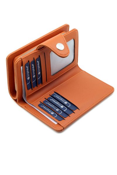 CENGİZ PAKEL Medium Size Brick Colored Women's Wallet