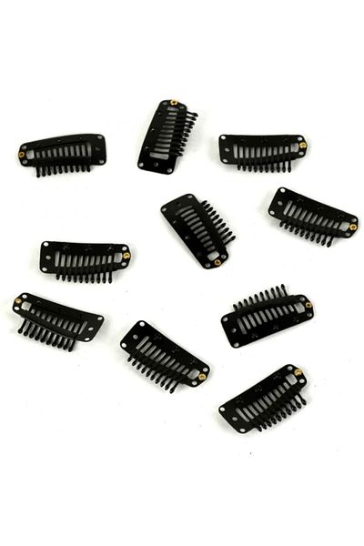 AYTUĞ PERUK Korean Production / Hair Clip / Snap Clip - Ch / 8 - Black - 10 Pieces