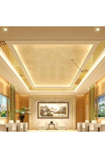 Abaküs Dekoratif Labırent Bordür 20x Pleksi Dekor Ayna 7x7cm Tavan Antre Mobilya Duvar Dekoratif Bordür