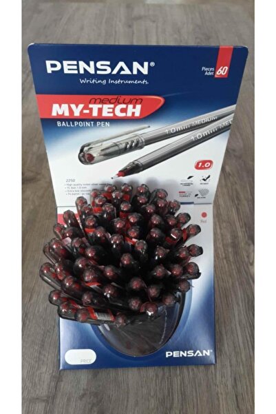 Pensan Ballpoint Pen My-Tech Red 60's Stand