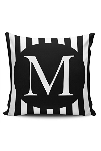 Alkan Homes غطاء وسادة مطبوع رقميًا بحرف M