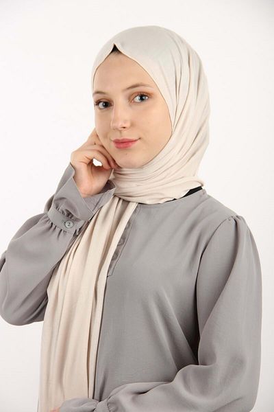 Balse Combed Cotton Shawl - Cream
