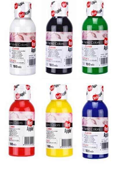 Red Apple Kumaş Boyası Seti 6 Renk X 100 ml. Set