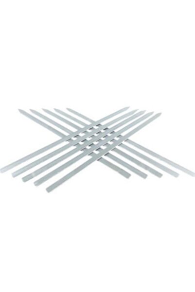 sweet homee Barbekü Mangal Adana Kebap Şiş Paslanmaz Galvanizli 10 Adet 55 Cm