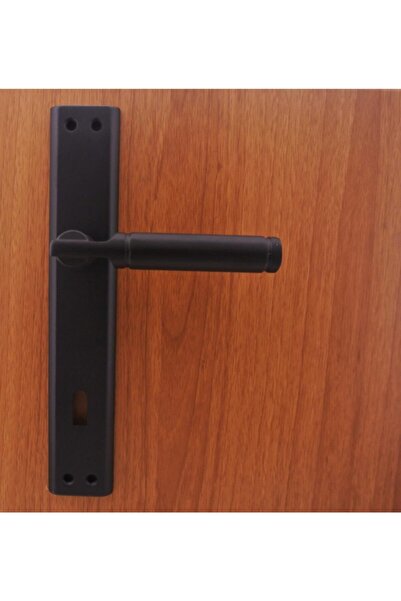 Dooraks İbiza Mat Siyah Aynalı Kapı Kolu Yale