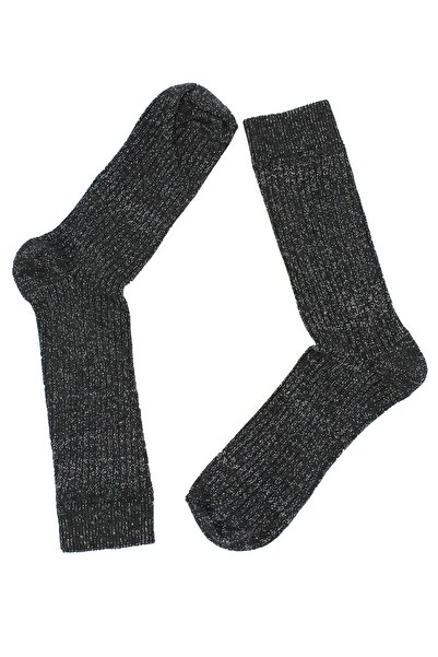 A CLASSE جوارب نسائية فضية لامعة من نوع الجوارب باللون الرمادي المدخن