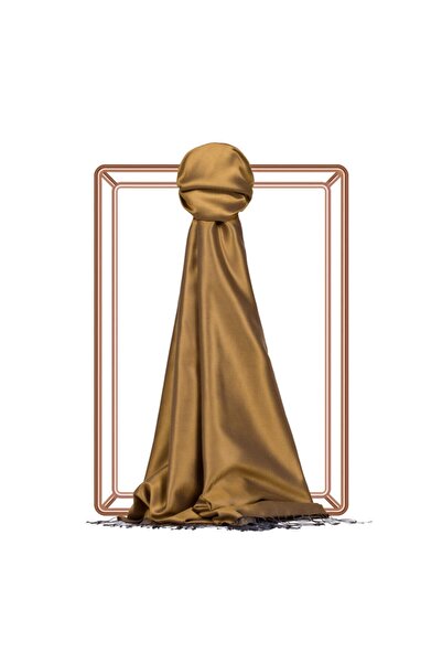 ipekevi Șal de mătase cu două fețe - Verde ulei