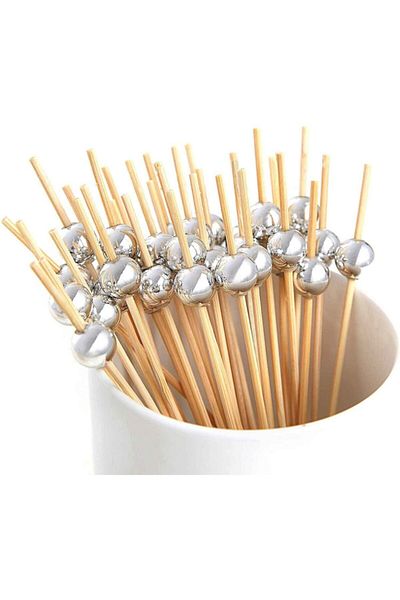 Big Party Bamboo Pearl Silver Toothpick 12 Liters