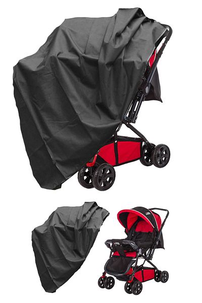 AutoEN Baby Stroller Storage Case Canvas Cover Waterproof - Black