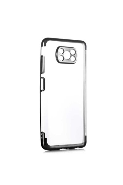 zore Poco X3 Kılıf Köşeleri Renkli Şeffaf Kamera Korumalı Silikon