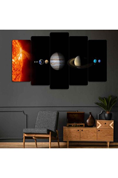 EVLOYA Dünya Gezegen 5 Parçalı Tablo