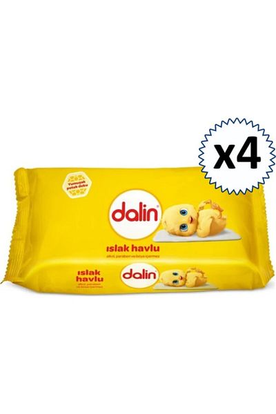 Dalin X 4 Pack - 56 Wet Wipes Towels