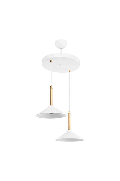 Gloria Olivera 2-Piece White Circle Pendant Lamp Set