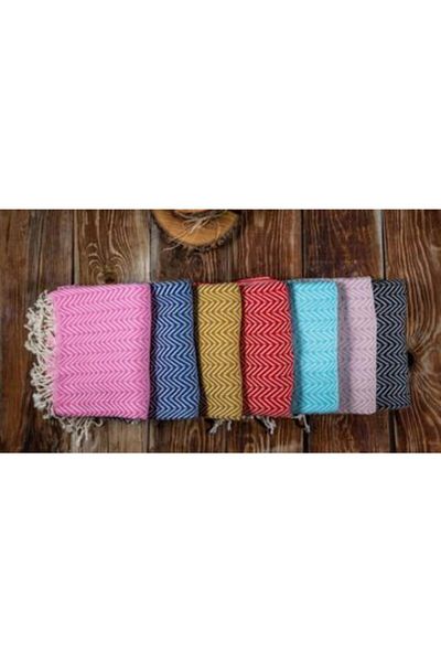 KISAYOL Concept - 6-Piece Loincloth Beach - Turkish Bath - Towel - Pareo - Spa - Decorative Cover -