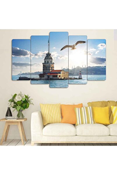 EVLOYA Kız Kulesi Istanbul Üsküdar 5 Parçalı Tablo