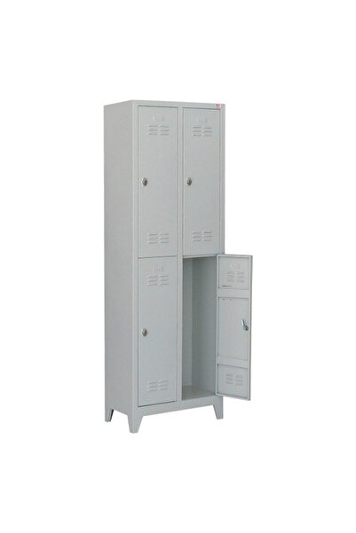 JESSAN OFİS Gri 4'lü Soyunma Dolabı