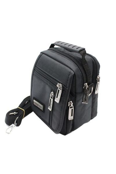 SEVENTEEN Men's Black Multi-Compartment Hand and Shoulder Strap Bag