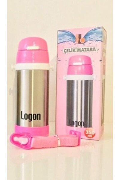 Logon I015 Pembe - 350 ml Pipetli Çelik Matara