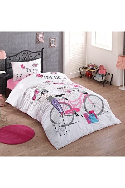 Kristal Корона 100% бавовна Односпальний комплект постільної білизни для молоді Cute Girl