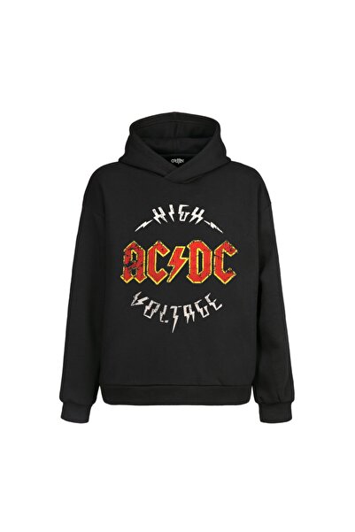 Orijin Tekstil Φούτερ με κουκούλα Ac Dc High Voltage Unisex
