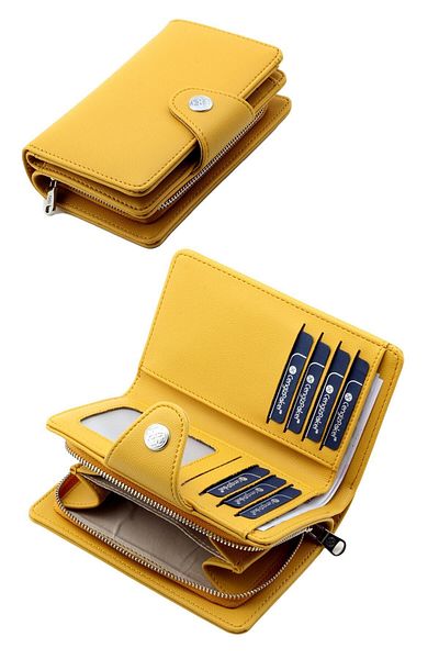 CENGİZ PAKEL Medium Size Unisex Mustard Wallet - Std Classic