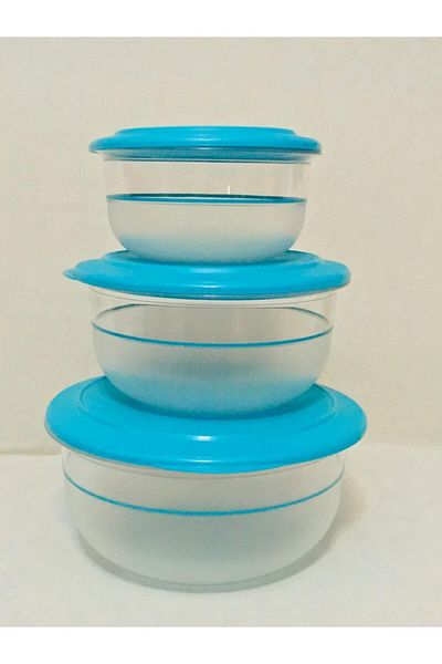 Tupperware Crystal Bowl Set of 3 3.5 lt 2.1 lt 1.1 lt