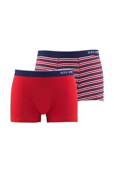 Blackspade Men's Boxer 2 Pack Stripes 9551 - Red