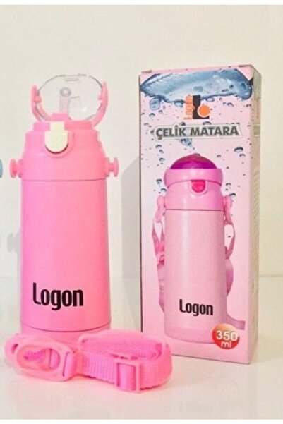 Logon L340 - 350 ml Pipetli Çelik Matara Pembe