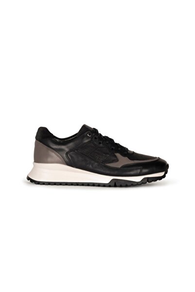 PİRCİ George Deri Erkek Sneaker Siyah