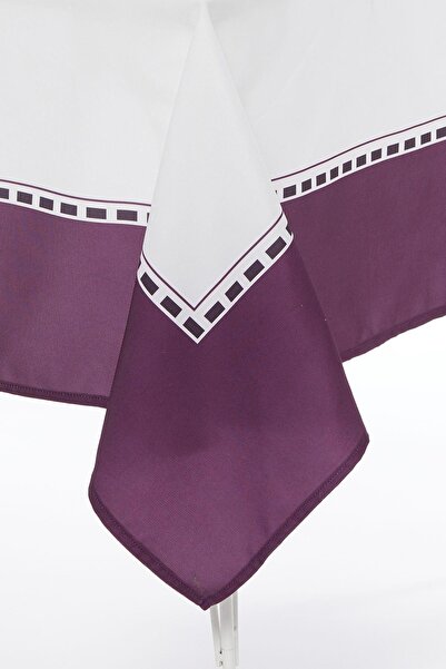 AYSHOME Flat Framed 145x200 Stain-Proof Honeycomb Fabric Tablecloth