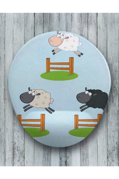 Onartem Oval Designed Sheep Mouse Pad with Wrist Support