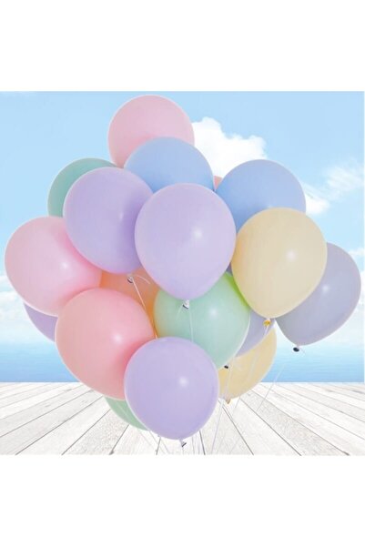ELİFSÜS Makaron Pastel Karışık Renkli Balon 50 Adet