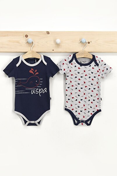 U.S. Polo Assn. U.s. Polo Assn Lisanslı Cute Fishes Lacivert Erkek Bebek 2'li...