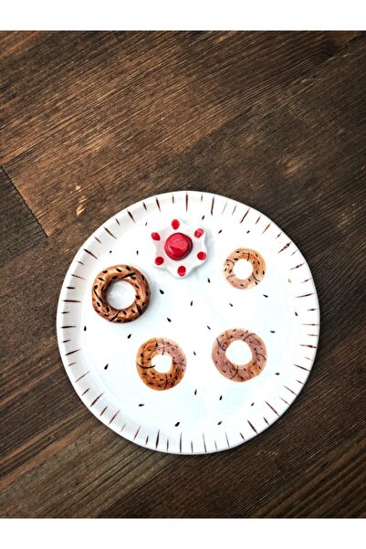 uğurlu dükkan Çay-Simit Temalı Tabak 12Cm