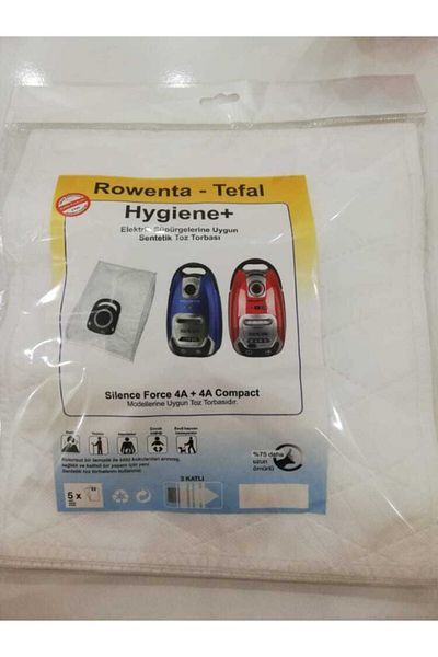 Rowenta Compatible for Tefal Hygiene Vacuum Cleaners Synthetic Dust Bags 5 Pieces