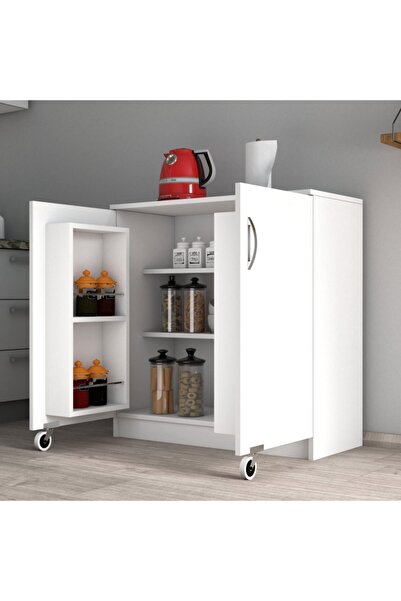 Tanmob Küçük Boy 2 Kapılı Beyaz Erzak Dolabı Erc0201