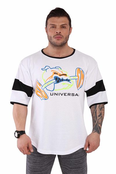 Big Sam Relaxed Fit Sports Cotton T-Shirt White 3278