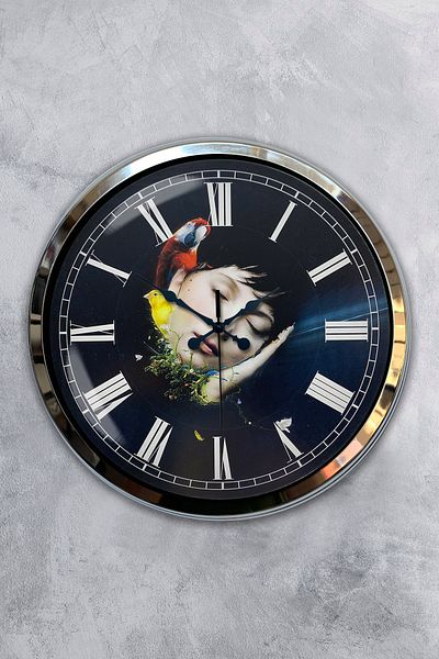 Kasva Concept Δώρο Μεταλλικό Ρολόι Τοίχου Χρωμίου 40 εκ