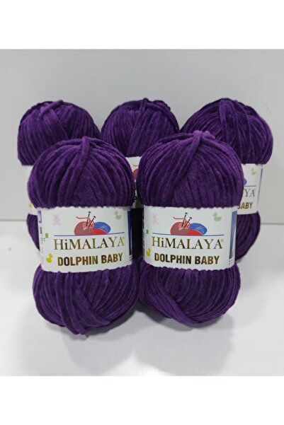 Himalaya Dolphin Baby Kadife Ip 8697681162527 -renk No 80328 (koyu Mor) - 5 Adet