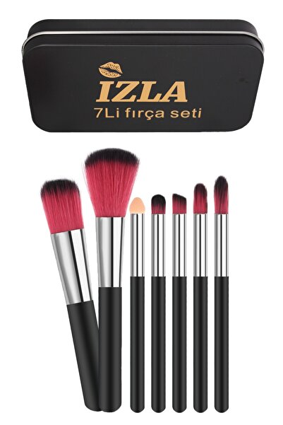 kevin coco طقم فرشاة مع صندوق معدني أسود 7 قطع