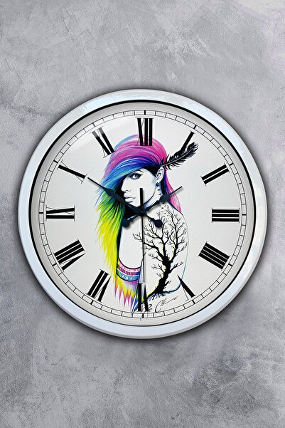 Platin Saat هدية ساعة حائط ذات طابع معدني أبيض مقاس 40 سم