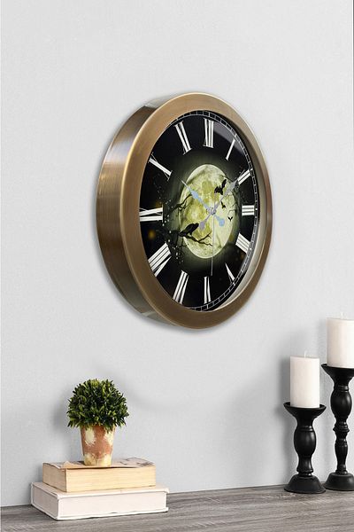 Kasva Concept Gift 36 cm Antique Metal Night Wall Clock