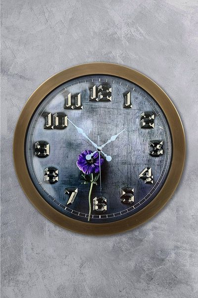 Kasva Concept Gift 36 cm Antique Metal Iron Wall Clock