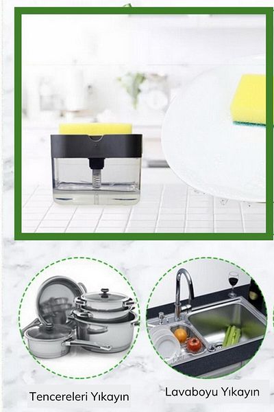 Buffer Soap Dish Pump and Dishwashing Sponge Container