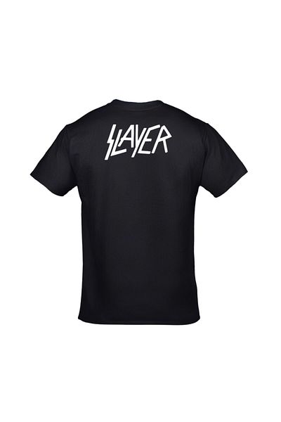 Orijin Tekstil Μπλουζάκι Slayer εμπρός και πίσω με στάμπα μαύρο